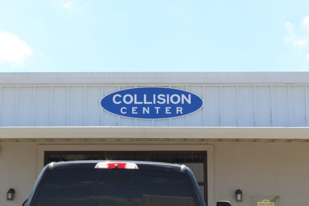Custom-made aluminum decals for indoor or outdoor use, rust-free and durable, perfect for business or building signage.