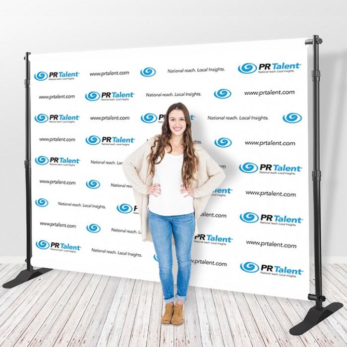 Custom-made step and repeat or backdrop signs for events, customizable with logo or event details