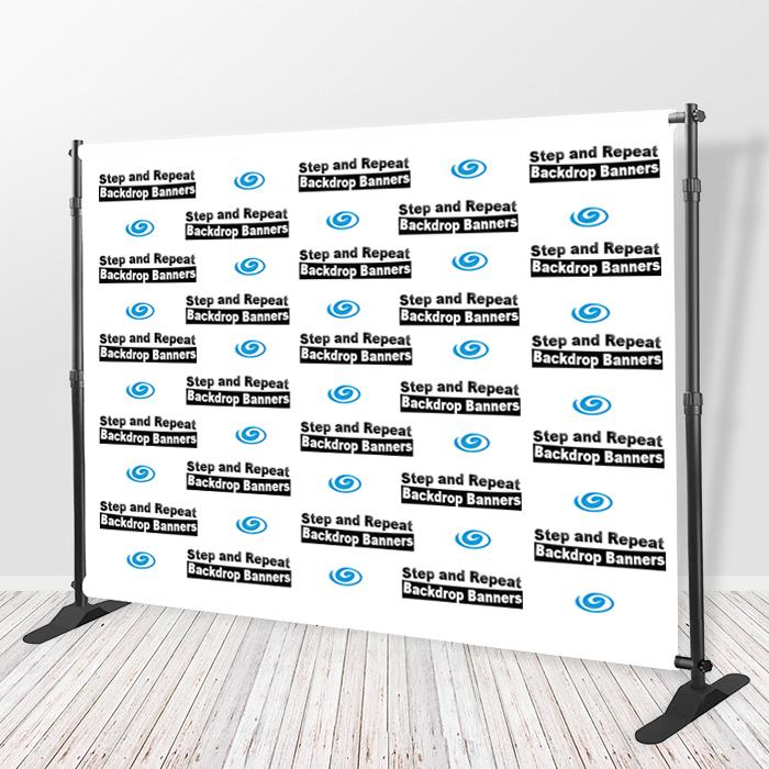 Custom-made step and repeat or backdrop signs for events, customizable with logo or event details