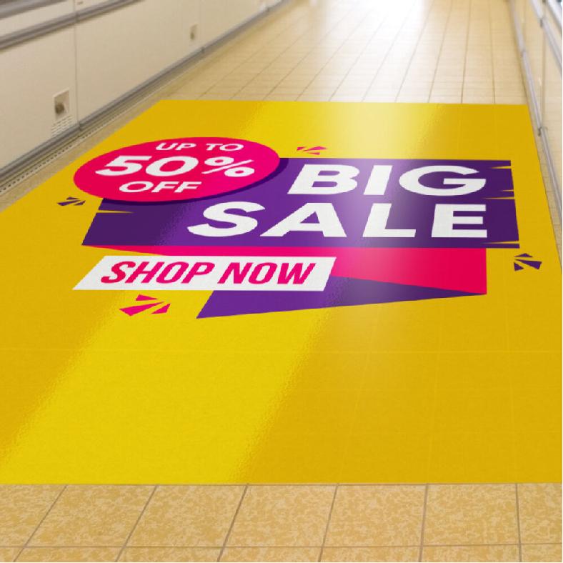 Vinyl Floor Decals Baton Rouge - Signs in a Day Grocery