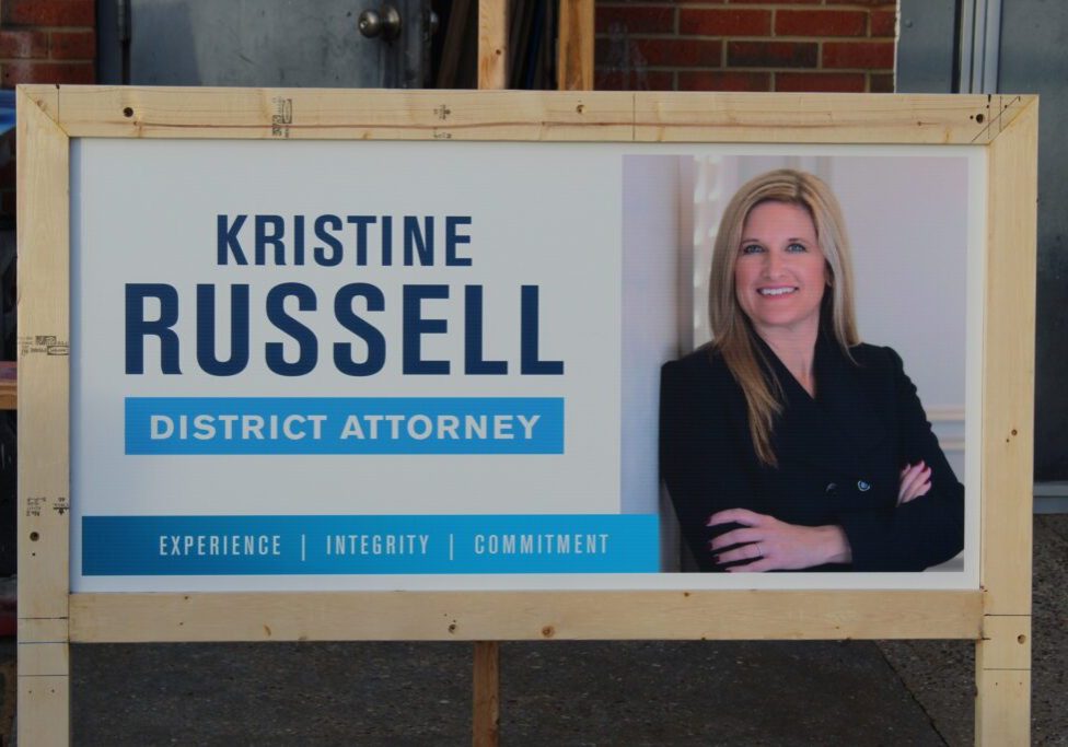 Custom-made yard sign for outdoor advertising, perfect for real estate or political campaigns